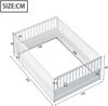Kinderbett 140×200 cm mit Rausfallschutz und Tür, Weiß, ohne Matratze Bild 3