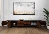 TV-Board Mango 240x40x50 dunkelbraun lackiert / Marmor schwarz FLORENZ #203 Bild 5