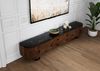 TV-Board Mango 240x40x50 dunkelbraun lackiert / Marmor schwarz FLORENZ #203 Bild 2