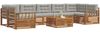 vidaXL Outdoor-Sofagarnitur mit Kissen 8 pcs Natürlich und Hellgrau 3373171 Bild 3