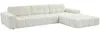 Vente-unique - SOPELANA Sofa Stoff Weiß - B 190 cm x H 78 cm x L 278 cm Bild 4