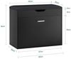 SoBuy FSR95-SCH Schuhbank, Spanplatte, Melamin, Schwarz, 60 x 50 x 30 cm Bild 3