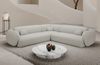 Ecksofa Altea L Form Stoff - Boucléstoff - Weiß Bild 2