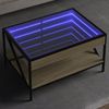 Couchtisch, Sofatisch mit Infinity-LED Sonoma-Eiche 70x50x38 cm Bild 2