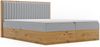 GRAINGOLD Forest Bett 180x200, Boxspringbett mit zwei Bettkästen, Velvet-Stoff, mit Kopfteil, Hellgrau Bild 2