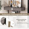 COSTWAY Konsolentisch, Schmal mit Schubladen & Ablagen, Flurtisch Holz Bild 3