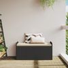vidaXL Sitzbank mit Stauraum & Kissen Schwarz 115x51x52 cm Poly Rattan 365727 Bild 3
