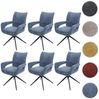 MCW Esszimmerstuhl MCW-O78-6 (Set, 6 St), Hohe Stoffqualität 310 g/m², Chenille Stoffbezug, Fußbodenschonern Bild 3