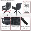 MCW Esszimmerstuhl MCW-O78-6 (Set, 6 St), Hohe Stoffqualität 310 g/m², Chenille Stoffbezug, Fußbodenschonern Bild 4
