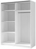 INOSIGN Kleiderschrank Kleiderschrank Charisy mit 4 Einlegeböden und Kleiderstange Garderobe mit 2 Schwebetüren und Lamellen, B/H/T 200/198,5/62 cm Bild 3