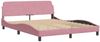 Doppelbett, Bettgestell Modernen ohne Matratze Rosa 160x200 cm Samt d2610e Bild 4