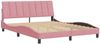 Doppelbett, Bettgestell Modernen ohne Matratze Rosa 160x200 cm Samt d2610e Bild 3