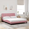 Doppelbett, Bettgestell Modernen ohne Matratze Rosa 160x200 cm Samt d2610e Bild 2