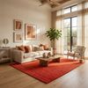 Gabbeh Teppich - Softy - Uni 200 x 200 cm - rost - quadratisch Bild 2
