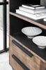 Highboard Odeon Teak, massives Teakholz und Metall, Industrial Stil, natur, 4 Schubladen, 1 Tür Bild 3