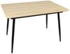 Home Collective Esstisch ausziehbar Moderner mit Metallgestell für 4 bis 6 Personen 75 cm hoch (mit integrierter Klappverlängerung für schnelles und einfaches Ausziehen), Holzoptik mit Metallbeinen, 120-160 × 80 cm (LxB), Eiche Hell Bild 4