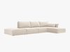 Micadoni Ecksofa Kaelle 5-Sitzer Rechts Samt Bluvel Helles Beige Bild 2