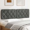 vidaXL Bett Kopfteil-Kissen Dunkelgrau 90 cm Stoff (1-tlg) Bild 2