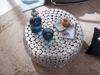 Couchtisch Metall Silber 66 x 66 x 32 cm Sofatisch Aluminium | Design Wohnzimmertisch Rund | Kleiner Kaffeetisch Modern | Beistelltisch Anstelltisch Wohnzimmer Bild 5