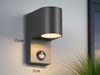Runde Außenwandleuchte ROYA Downlight mit Bewegungsmelder, Anthrazit, Höhe 15cm Bild 4