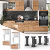 Mikrowellenschrank Fame-Line Goldkraft Eiche 60 cm offen Vicco Bild 2