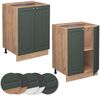 Küchenunterschrank Fame-Line Grün-Gold Landhaus 60 cm ohne Arbeitsplatte Vicco Bild 5
