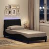 Einzelbettgestell Design für Erwachsene ohne Matratze Schwarz 90x200 cm Stoff d5101e Bild 2