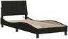 Einzelbettgestell Design für Erwachsene ohne Matratze Schwarz 90x200 cm Stoff d5101e Bild 3