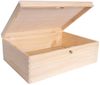 Creative Deco Holzkiste mit Deckel und Schlüssel, Holztruhe Erinnerungsbox Baby Holzbox mit Deckel Kasten Bild 1