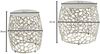 Beistelltisch 2er Set Aluminium Silber Design Satztisch Metall Rund, Wohnzimmertisch Couchtisch Ast-Struktur Modern, Sofatisch 2-teilig Wohnzimmer Bild 4
