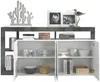 Vente-unique - Sideboard mit 4 Türen & 4 Ablagen - Weiß lackiert & Beton-Optik - SEFRO Bild 4