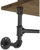 Wandregal Industriestil 2 Ebenen Holz Rohr Handtuchhalter 60 cm Büro Bild 3