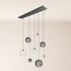 s.luce Orb Esstischleuchte 8-flammig 160cm 2-reihig Rauch, Klar Bild 1