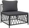 vidaXL 6-tlg. Garten-Lounge-Set mit Kissen Anthrazit Stahl 3186909 Bild 5