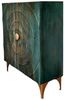 riess-ambiente Highboard GOLDEN SUNSET 120cm türkis/gold - Massivholz, 3D-Front mit Ornament (Einzelartikel, 1 St), Design Schrank mit Stauraum & Türen – ideal für Wohn- oder Esszimmer Bild 2