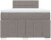 vidaXL Boxspringbett mit Matratze Taupe 120x200 cm Stoff 3289339 Bild 4