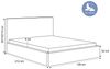Goldstoff Polsterbett Modernes Bett "LUMINA" mit großem Stauraum und gepolstertem Rahmen (120–200x200 cm, Kopfteilhöhe 70/110 cm), Elegantes Stauraumbett mit gepolstertem Kopfteil und Holzrahmen Bild 3