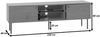 TV-Rack HWC-N78, Lowboard TV-Schrank, skandinavischer Stil Metall Holz Melamin MVG 50x150x40cm ~ natur Bild 3