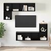 TV-Schrankset 4 pcs, Lowboard TV Schwarz Eichen-Optik Holzwerkstoff Bild 4