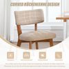 LVHOM 2er Set Esszimmerstühle Leinenstoff, Polsterstuhl aus Massivholz, belastbar bis 200 kg, Stuhl für Esszimmer, Homeoffice & Wohnzimmer, Khaki Bild 4