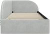 vidaXL Eckbettgestell mit Kopfteil Hellgrau 90 cm x 190 cm Samt 42016636 Bild 5