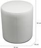 Dmora Pouf Lisboa, Mehrzwecksessel, Sitzsack, Hockerhocker, Made in Italy, 40x40 h42 cm, Weiß Bild 3