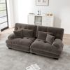 Ecksofa modular in Braun, Vintage-Chenille mit tiefem Sitz und weicher Cloud-Polsterung,81 x 220 x 77 cm Bild 3