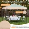 Sekey Premium Pop Up Pavillon 3x3 Wasserdicht Stabil, 3 x 3 m Pavillon mit Seitenwänden, Faltpavillon Partyzelt Faltbar für Camping Party, Höhe Verstellbar 250-270cm, (Khaki, Ohne Seitenwände) Bild 5