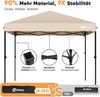 Sekey Premium Pop Up Pavillon 3x3 Wasserdicht Stabil, 3 x 3 m Pavillon mit Seitenwänden, Faltpavillon Partyzelt Faltbar für Camping Party, Höhe Verstellbar 250-270cm, (Khaki, Ohne Seitenwände) Bild 3