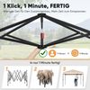 Sekey Premium Pop Up Pavillon 3x3 Wasserdicht Stabil, 3 x 3 m Pavillon mit Seitenwänden, Faltpavillon Partyzelt Faltbar für Camping Party, Höhe Verstellbar 250-270cm, (Khaki, Ohne Seitenwände) Bild 2