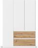 rauch Kleiderschrank, Drehtürenschrank COSTA, 3-türig, 2 Schubkästen, push-to-open, Alpinweiß, 136 x 197 x 54 cm Bild 2