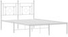 vidaXL Bettgestell mit Kopfteil Metall Weiß 120x190 cm 374385 Bild 4