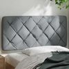 vidaXL Bett Kopfteil-Kissen Hellgrau 90 cm Stoff (1-tlg) Bild 2