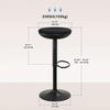 Ergonomischer Stehhocker höhenverstellbar 360° drehbar ohne Rückenlehne Schwarz Bild 3